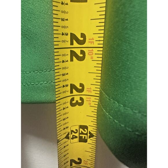 Kate Kasin Women’s Green Peplum Top Size M Long Sleeve Ruffle Shoulder Elegant B - Picture 4 of 8